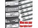 Phần biệt mộc đáy bật lửa zippo qua các thời kỳ