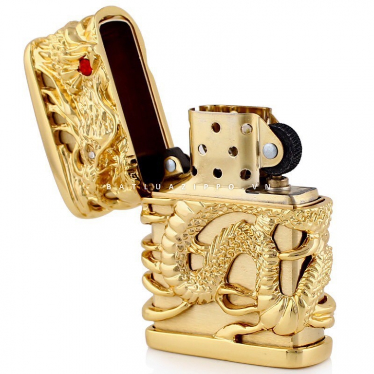 Bật lửa Zippo chính hng rồng vàng quấn xung quanh