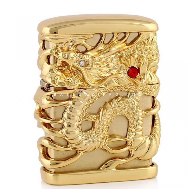 Bật lửa Zippo chính hng rồng vàng quấn xung quanh