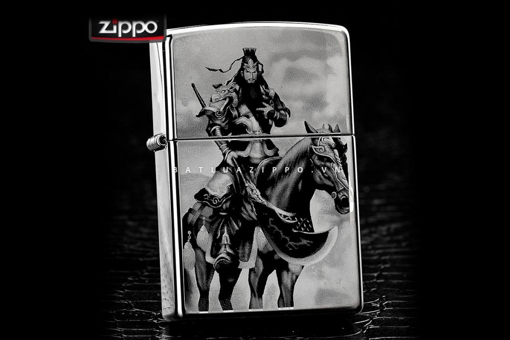 Bật lửa Zippo chính hãng Quan tướng công cưỡi ngựa