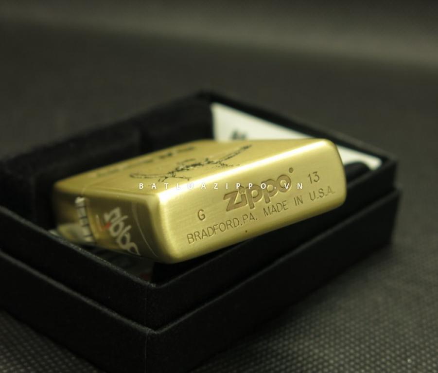 Bật lửa Zippo chính hãng đồng nhẹ khắc ngày của bố vô cùng ý nghĩa