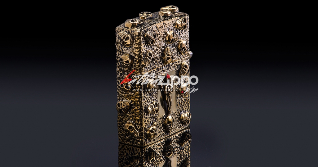 Bật lửa Zippo chính hãng Skeleton Gold Angel Wings