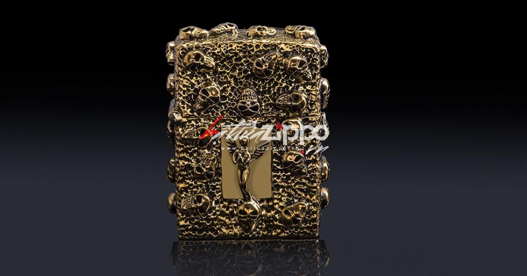 Bật lửa Zippo chính hãng Skeleton Gold Angel Wings