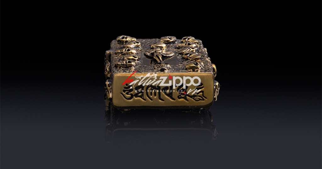 Bật lửa Zippo chính hãng Skeleton Gold Angel Wings
