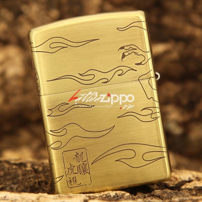 Bật lửa Zippo chính hãng khắc rồng quấn quanh dũng mãnh