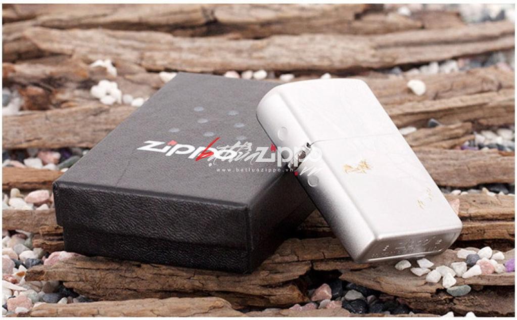 Bật lửa Zippo chính hãng 28356 trắng bạc khắc đại bàng