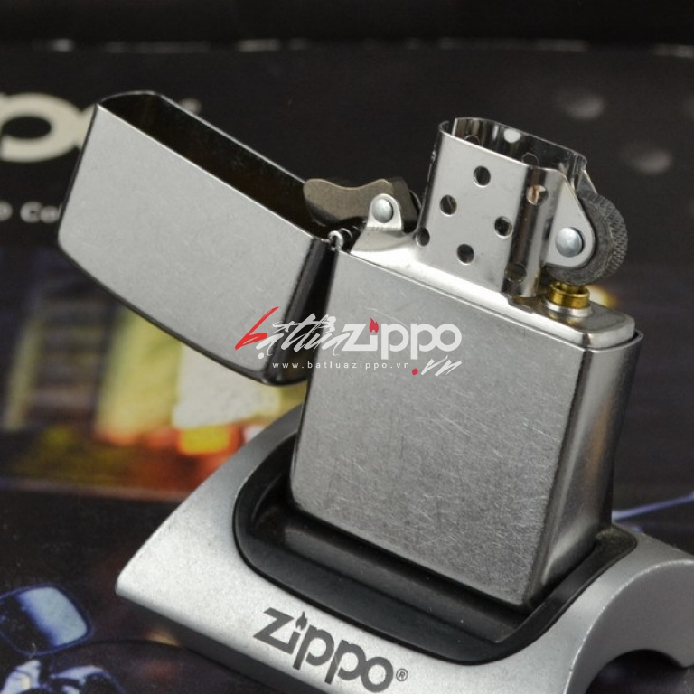 Bật Lửa Zippo Mạ Chrome Xước Bụi - SKU 207 – Zippo Street Chrome