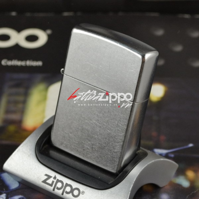 Bật Lửa Zippo Mạ Chrome Xước Bụi - SKU 207 – Zippo Street Chrome