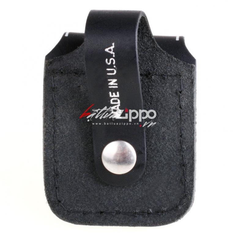 Túi đựng Zippo chất liệu da bò móc khoá luồn