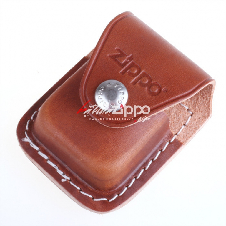 Bao da Zippo sắt khóa LPCB da nâu