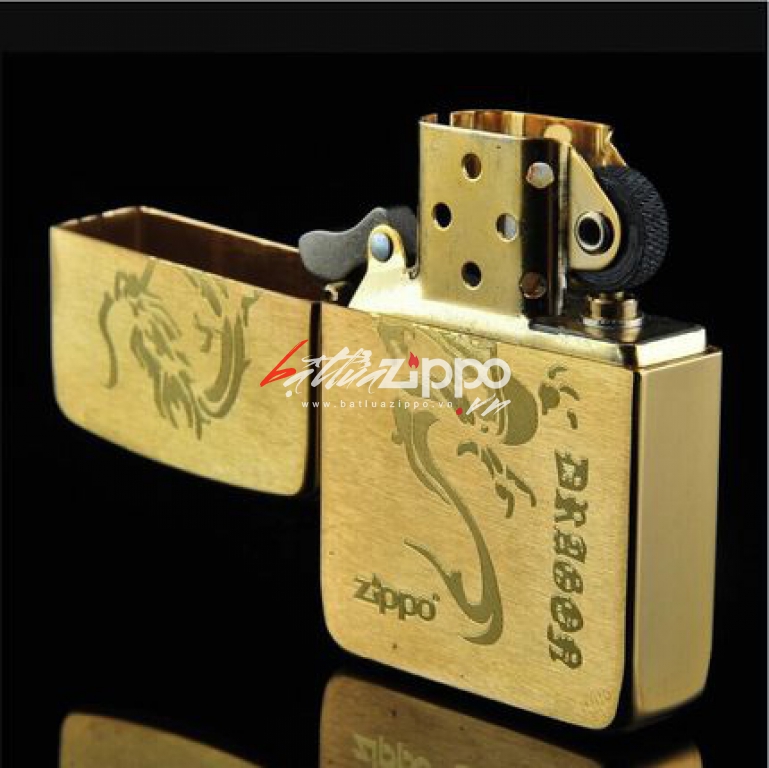 Bật lửa Zippo chính hãng đồng khắc rồng mẫu 007