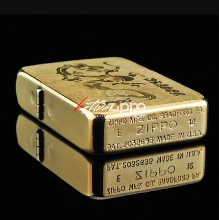 Bật lửa Zippo chính hãng đồng khắc rồng mẫu 007