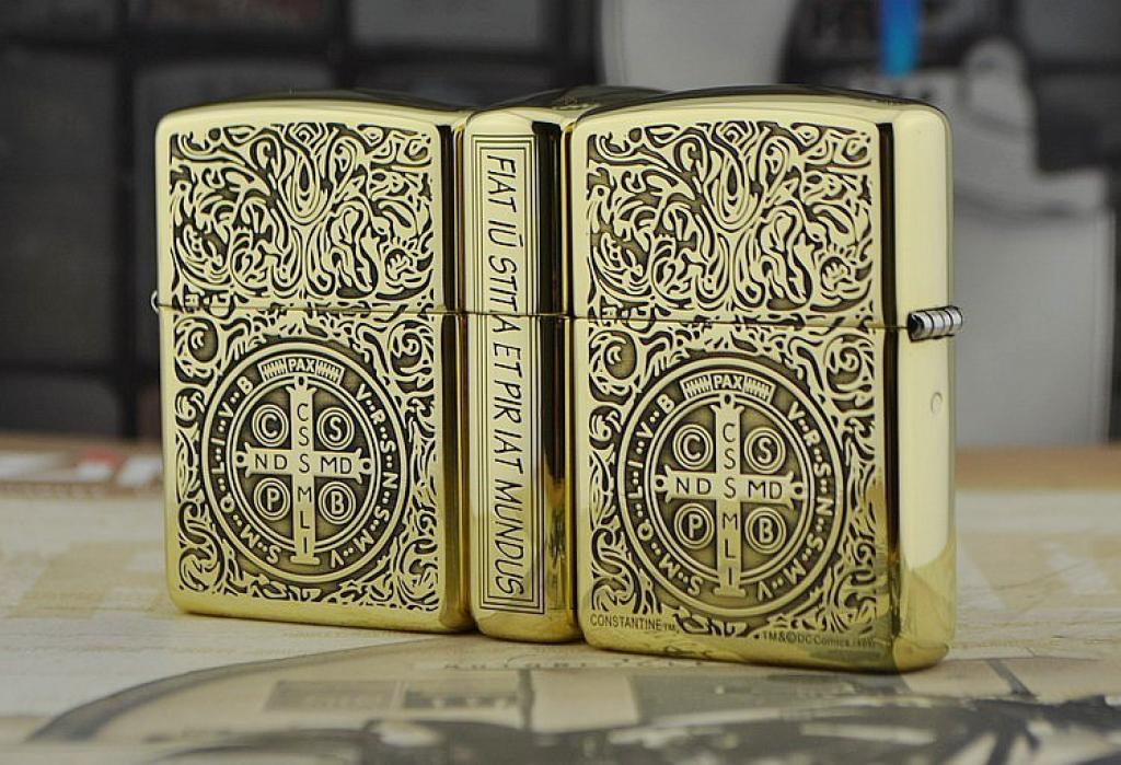 Zippo Chính Hãng Đồng Bóng Khắc Konstantin