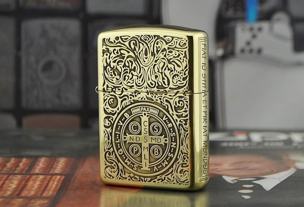 Zippo Chính Hãng Đồng Bóng Khắc Konstantin