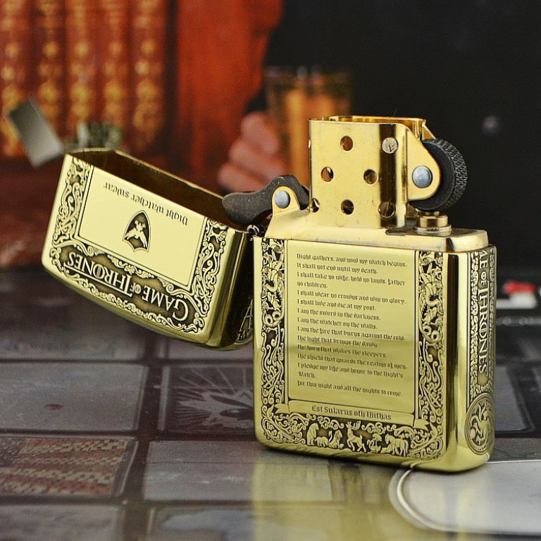 Zippo Chính Hãng Đồng Bóng Khắc Game Of Thrones