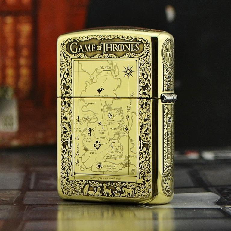Zippo Chính Hãng Đồng Bóng Khắc Game Of Thrones
