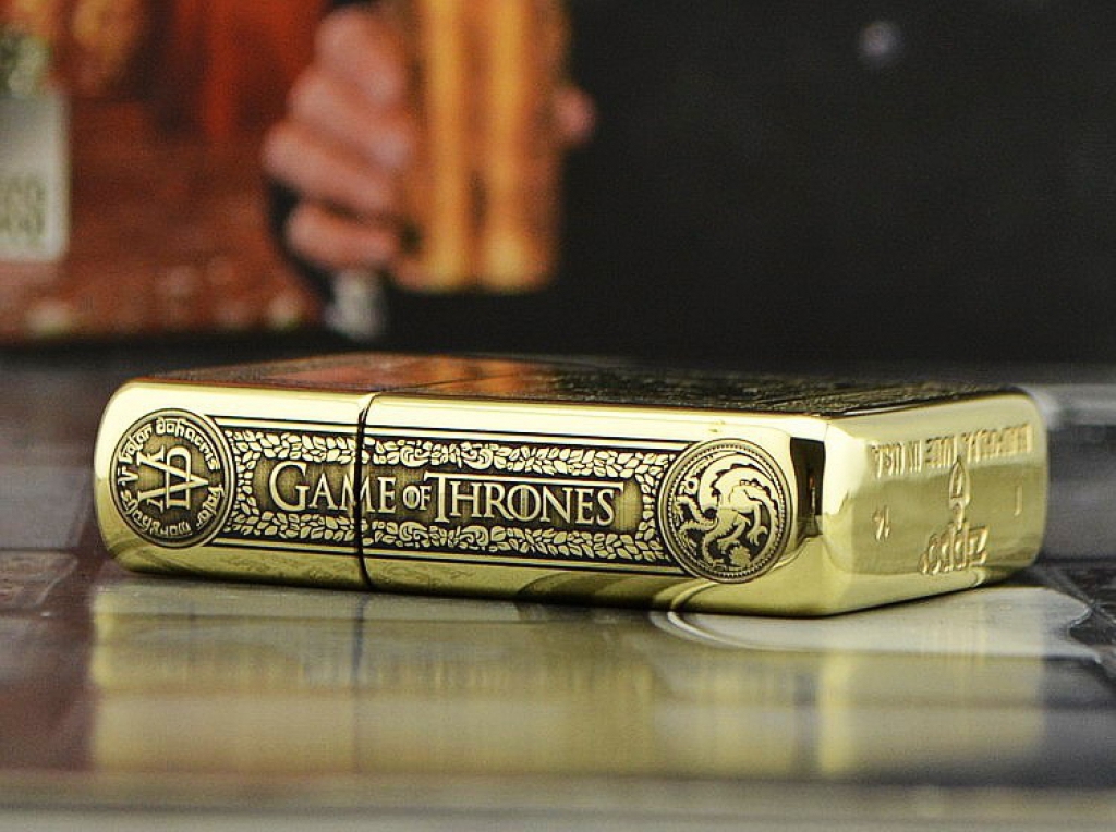 Zippo Chính Hãng Đồng Bóng Khắc Game Of Thrones