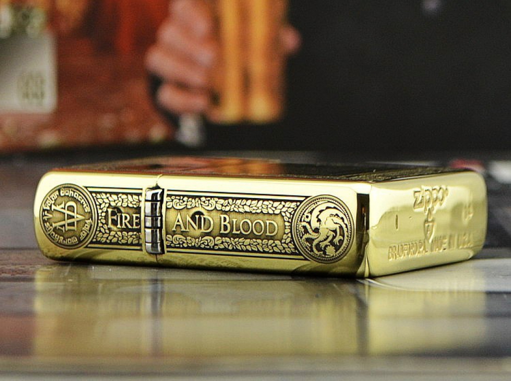 Zippo Chính Hãng Đồng Bóng Khắc Game Of Thrones