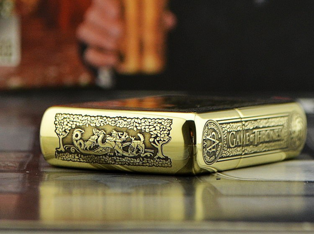Zippo Chính Hãng Đồng Bóng Khắc Game Of Thrones