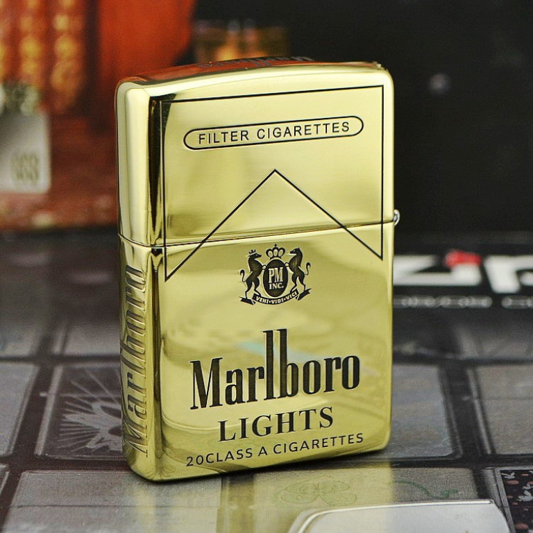 Zippo Chính Hãng Đồng Bóng Khắc Thương Hiệu Marlboro Phiên Bản Amor