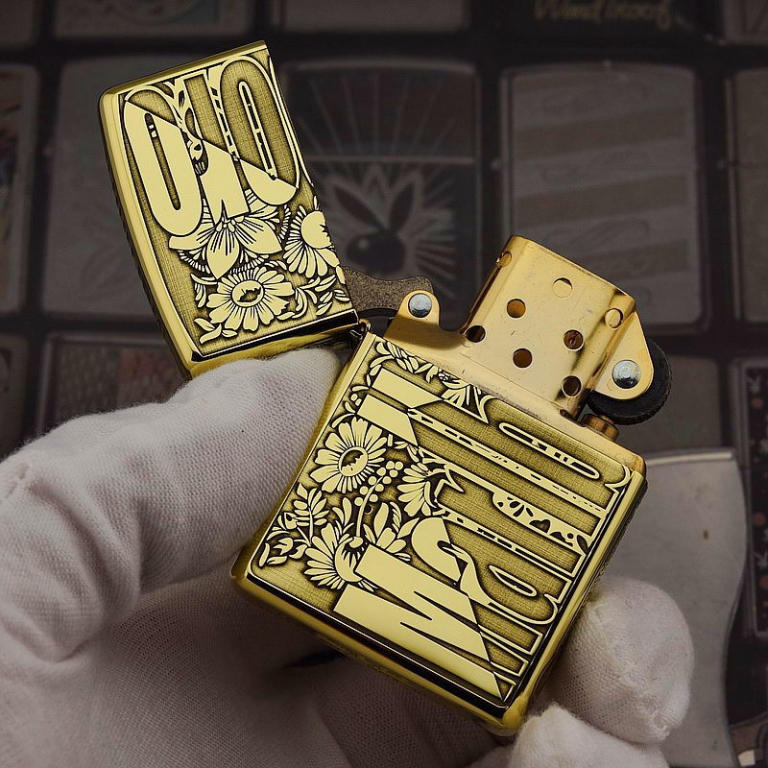Zippo Chính Hãng Đồng Bóng Khắc Logo Marlboro Phiên Bản 254