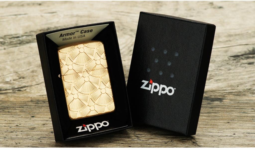 Zippo Chính Hãng Mạ Đồng Chạm Khắc Quạt