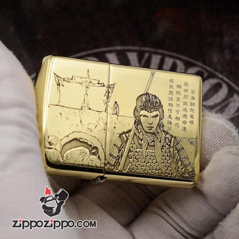 Bật Lửa Zippo Chất Liêu Đồng Khắc Tề Thiên Đại Thánh
