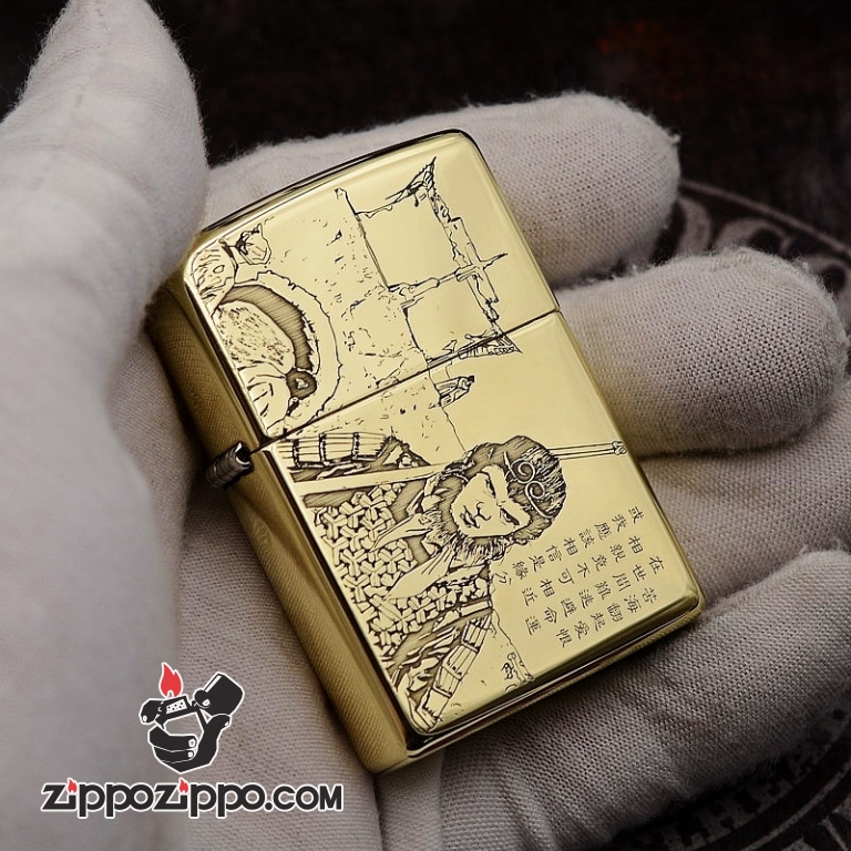 Bật Lửa Zippo Chất Liêu Đồng Khắc Tề Thiên Đại Thánh