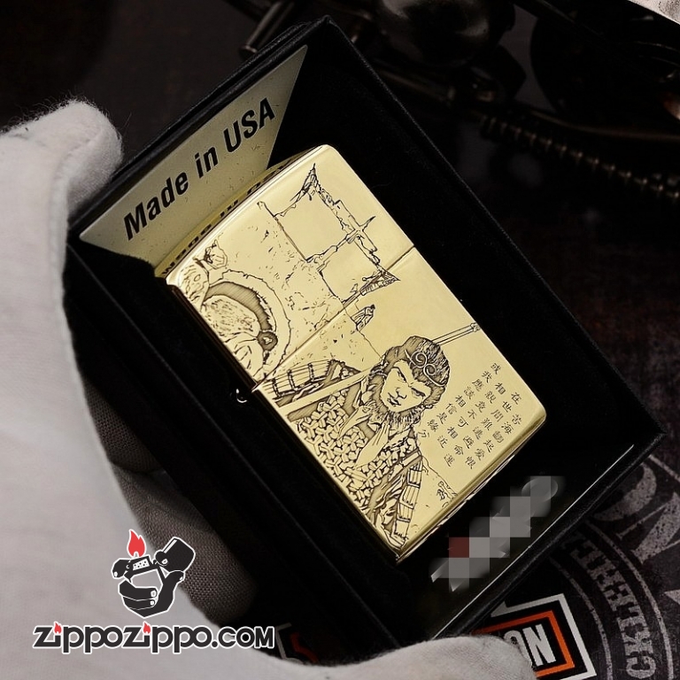 Bật Lửa Zippo Đồng Phiên Bản Armor Khắc Hình Tề Thiên Đại Thánh