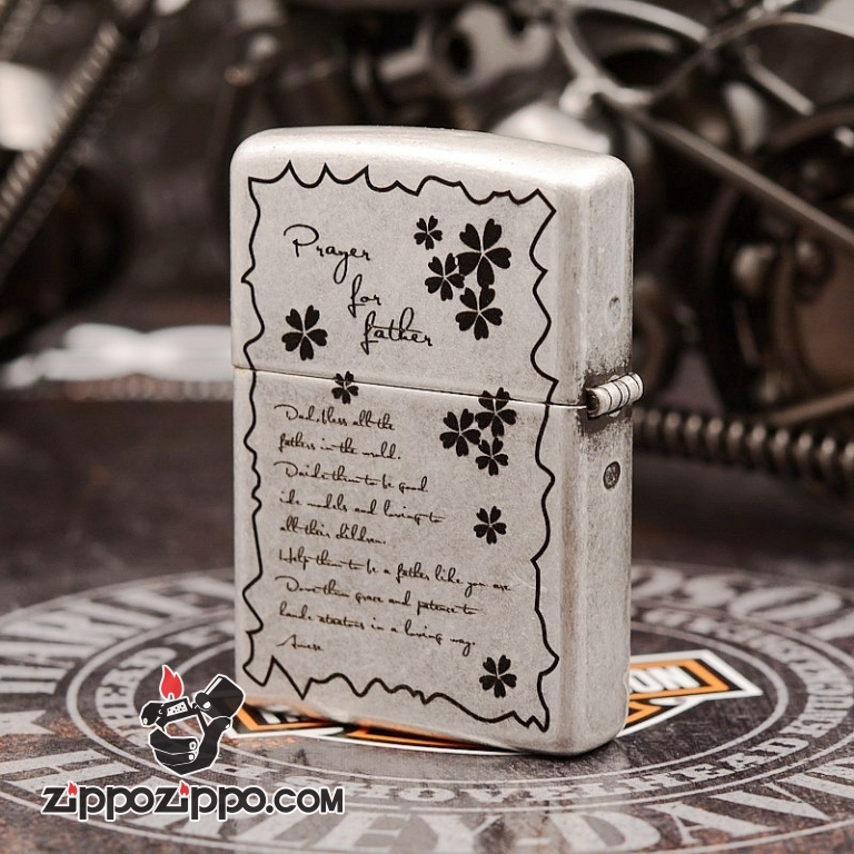 Zippo 121FB Bạc Cổ KHắc Father Day