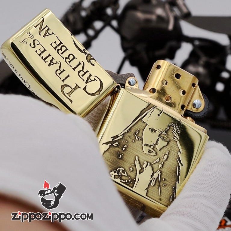 Zippo Chất Liêu đồng chạm khắc cướp biển Jack Captain Bản Armor