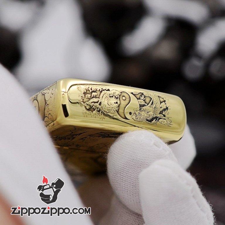 Bật Lửa Zippo đồng KHắc Hình Quan Vân Trường Armor
