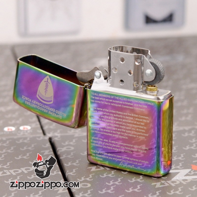 Zippo 7 Mầu Khắc  Tuyên Ngôn Thế Chiến 2