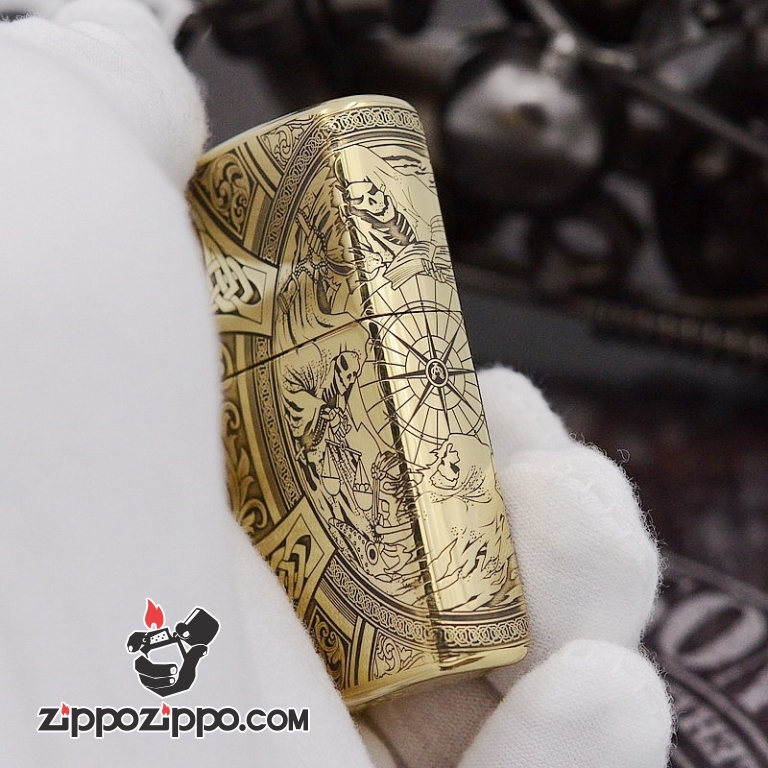Bật Lửa Zippo Chất Liệu Đồng chạm khắc Apocalypse bốn hiệp sĩ