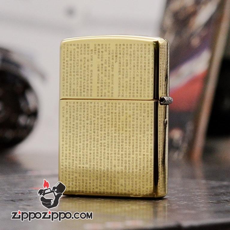 Bật Lửa Zippo Đồng Khắc kinh điển Phật giáo thần chú Shurangama