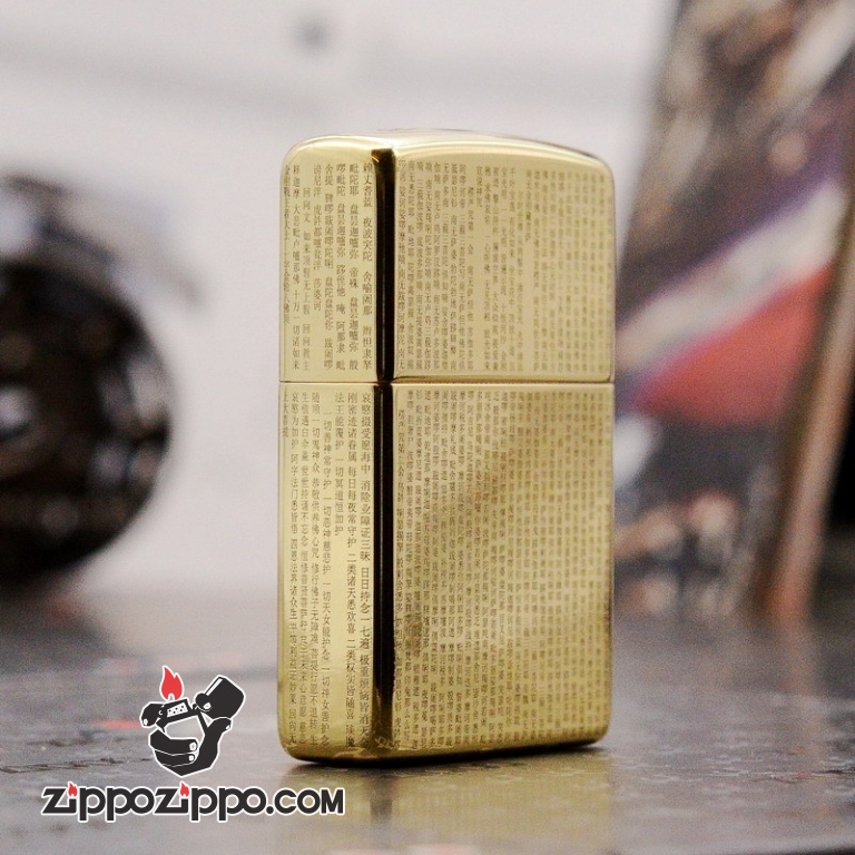 Bật Lửa Zippo Đồng Khắc kinh điển Phật giáo thần chú Shurangama