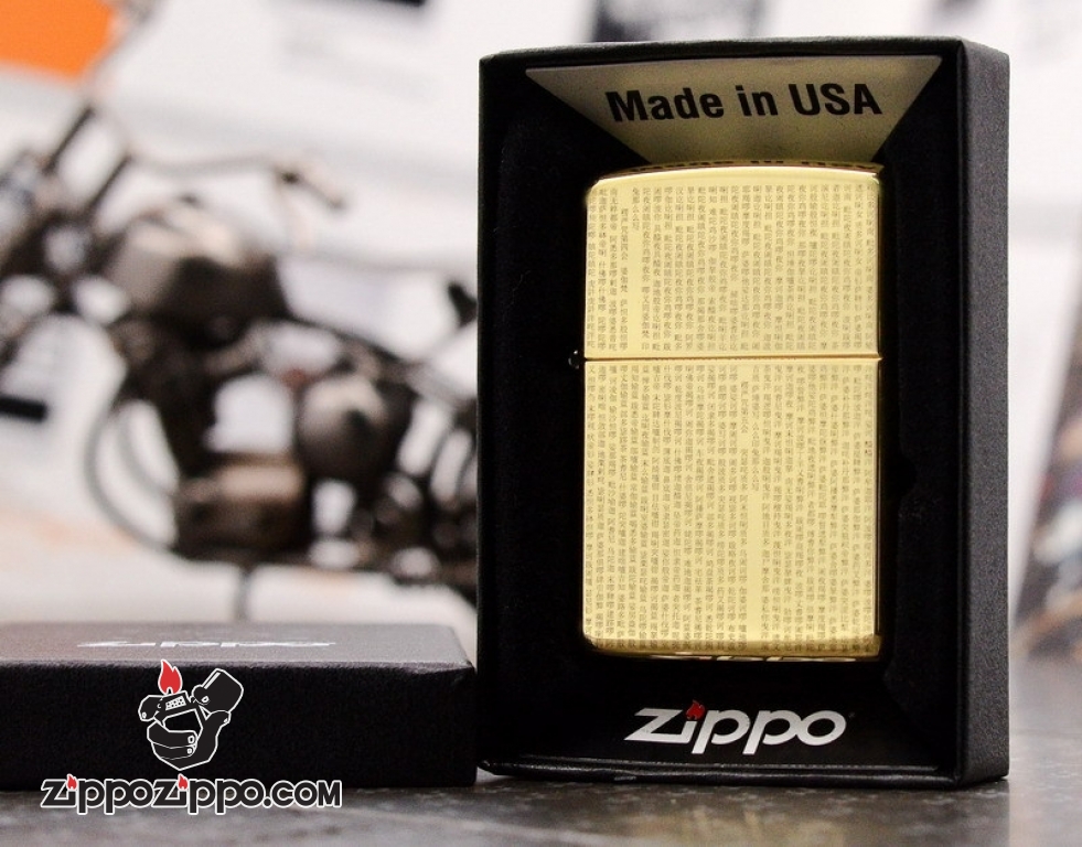 Bật Lửa Zippo Đồng Khắc kinh điển Phật giáo thần chú Shurangama