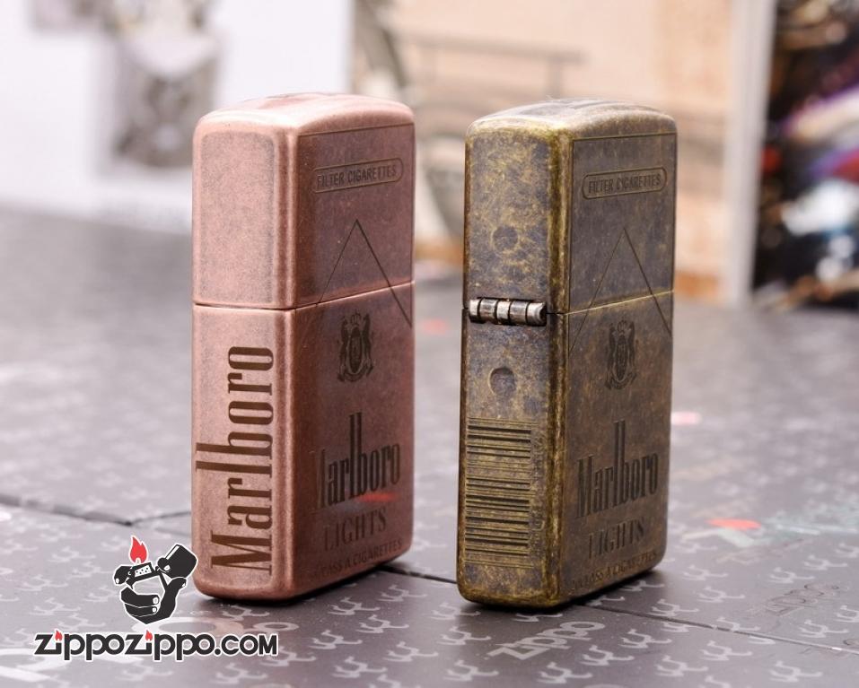 Bật Lửa Zippo CHính Hãng 201FB Khắc logo Marlboro
