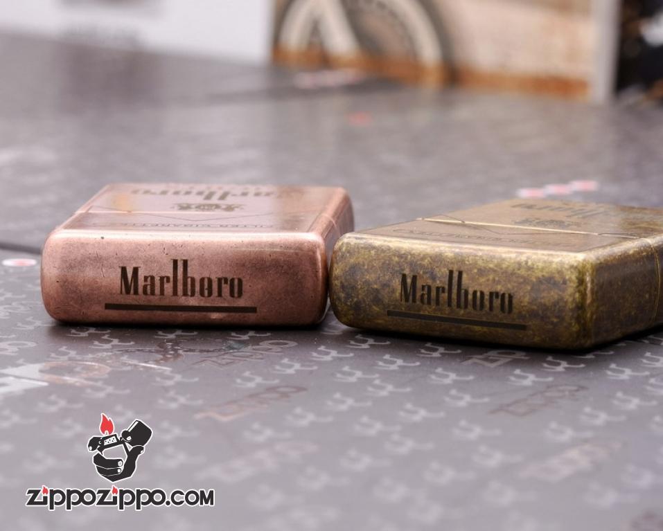 Bật Lửa Zippo CHính Hãng 201FB Khắc logo Marlboro