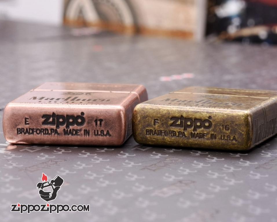 Bật Lửa Zippo CHính Hãng 201FB Khắc logo Marlboro