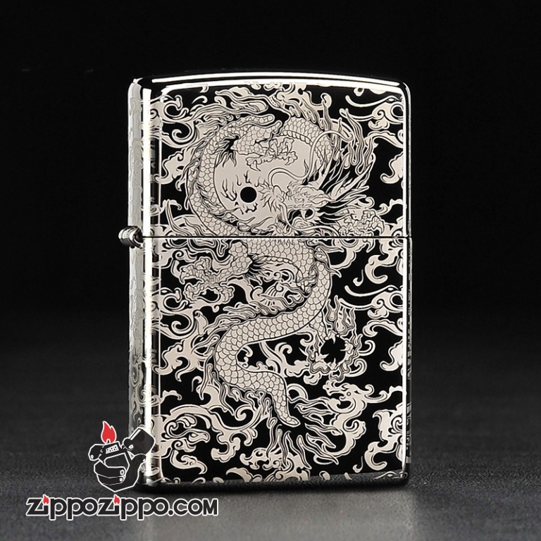 Bật Lửa Zippo Chính Hãng Khắc Rồng Hai Mặt