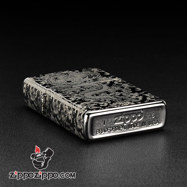 Bật Lửa Zippo Chính Hãng Khắc Rồng Hai Mặt