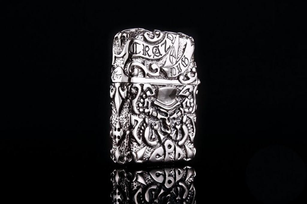 Bật lửa zippo Mỹ điêu khắc handmade bạc tây tạng phiên bản giới hạn xuất nhật bản