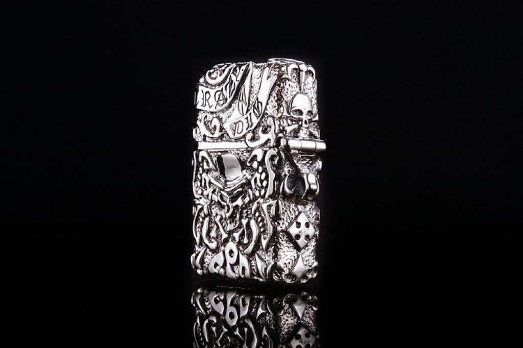 Bật lửa zippo Mỹ điêu khắc handmade bạc tây tạng phiên bản giới hạn xuất nhật bản