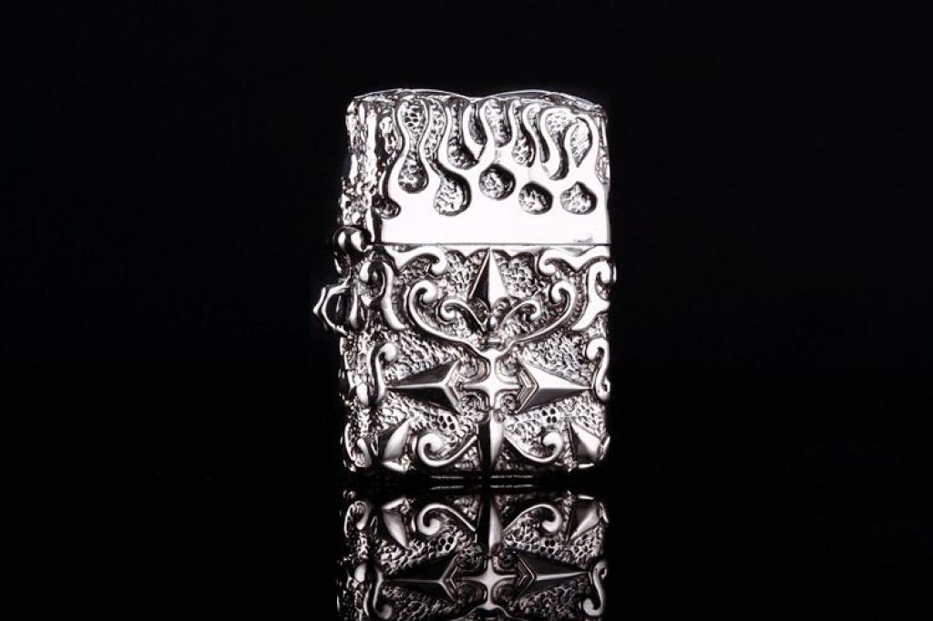 Bật lửa zippo Mỹ điêu khắc handmade bạc tây tạng phiên bản giới hạn xuất nhật bản