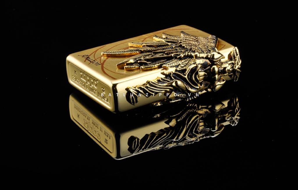 Bật lửa Zippo chính hãng Amazons Angel Ares phiên bản vàng