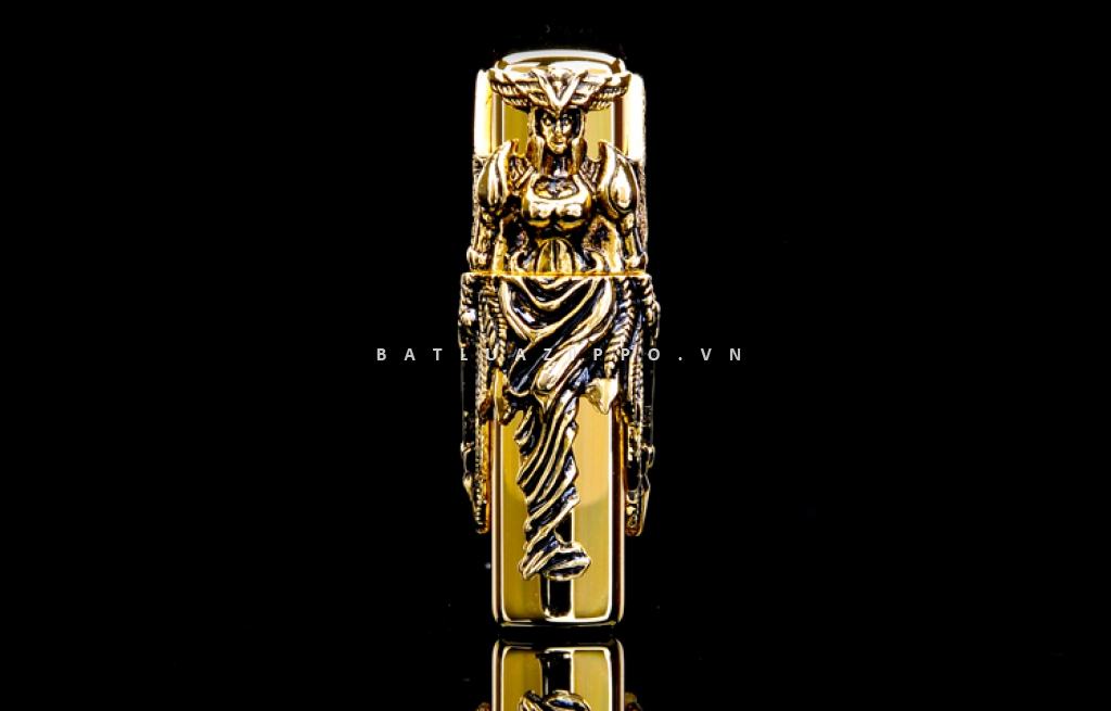 Bật lửa Zippo chính hãng Amazons Angel Ares phiên bản vàng