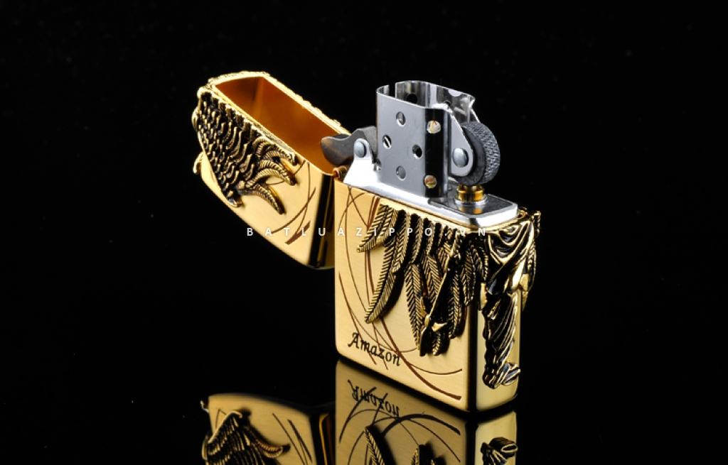 Bật lửa Zippo chính hãng Amazons Angel Ares phiên bản vàng