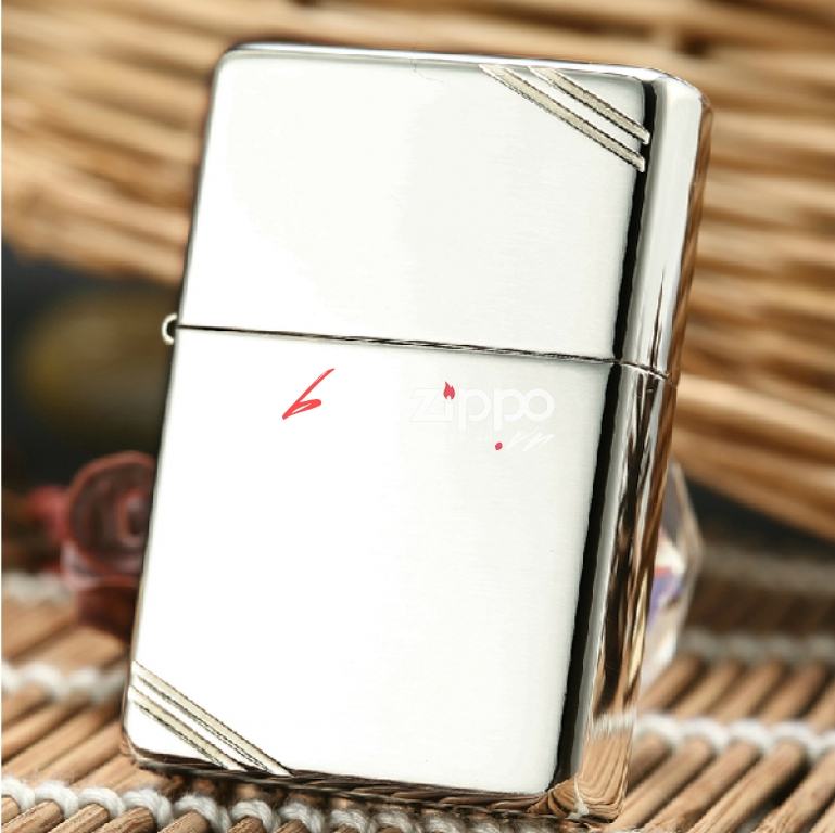 Zippo 14 - Bật lửa Zippo chính hãng phiên bản 1937 bạc nguyên khối chặt góc