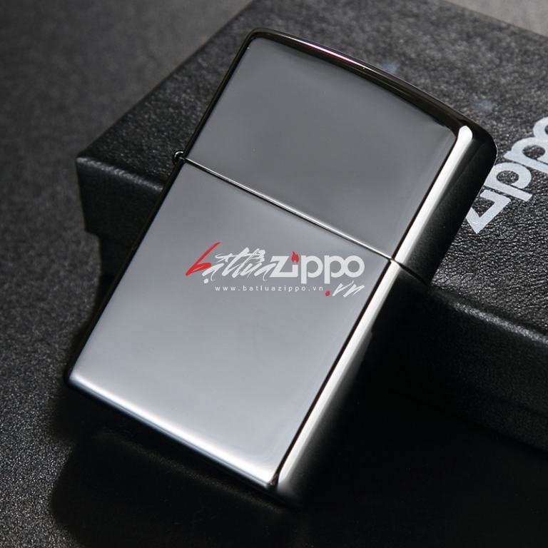 Bật Lửa Zippo Phủ Bóng Màu Xám Khói - SKU 150 – Zippo Black Ice